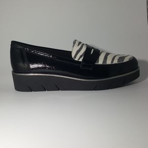 The Flexx Black and Zebra Slip On Loafer